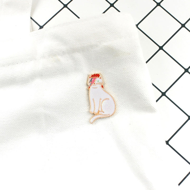 Novelty Unisex Lapel Jacket Badge Enamel Crown Cat Brooch Pin Jewelry Decor Image 6