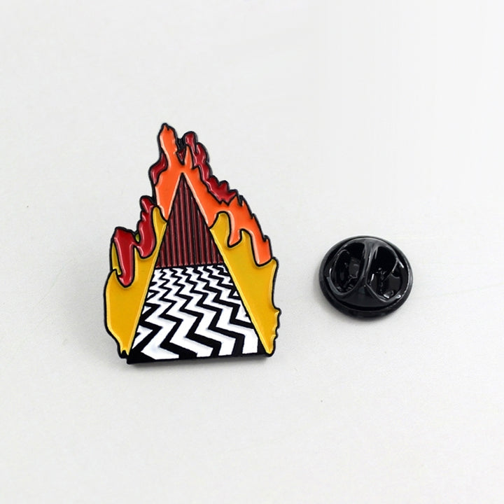 Fashion Burning Mountain Peak Enamel Button Pin Badge Brooch Lapel Jewelry Gift Image 8