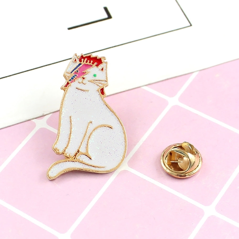 Novelty Unisex Lapel Jacket Badge Enamel Crown Cat Brooch Pin Jewelry Decor Image 8