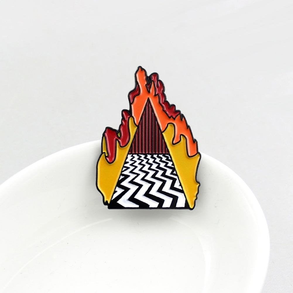 Fashion Burning Mountain Peak Enamel Button Pin Badge Brooch Lapel Jewelry Gift Image 9