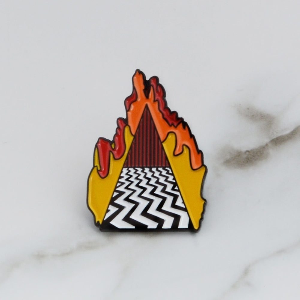 Fashion Burning Mountain Peak Enamel Button Pin Badge Brooch Lapel Jewelry Gift Image 10