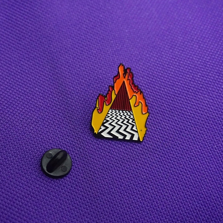 Fashion Burning Mountain Peak Enamel Button Pin Badge Brooch Lapel Jewelry Gift Image 12