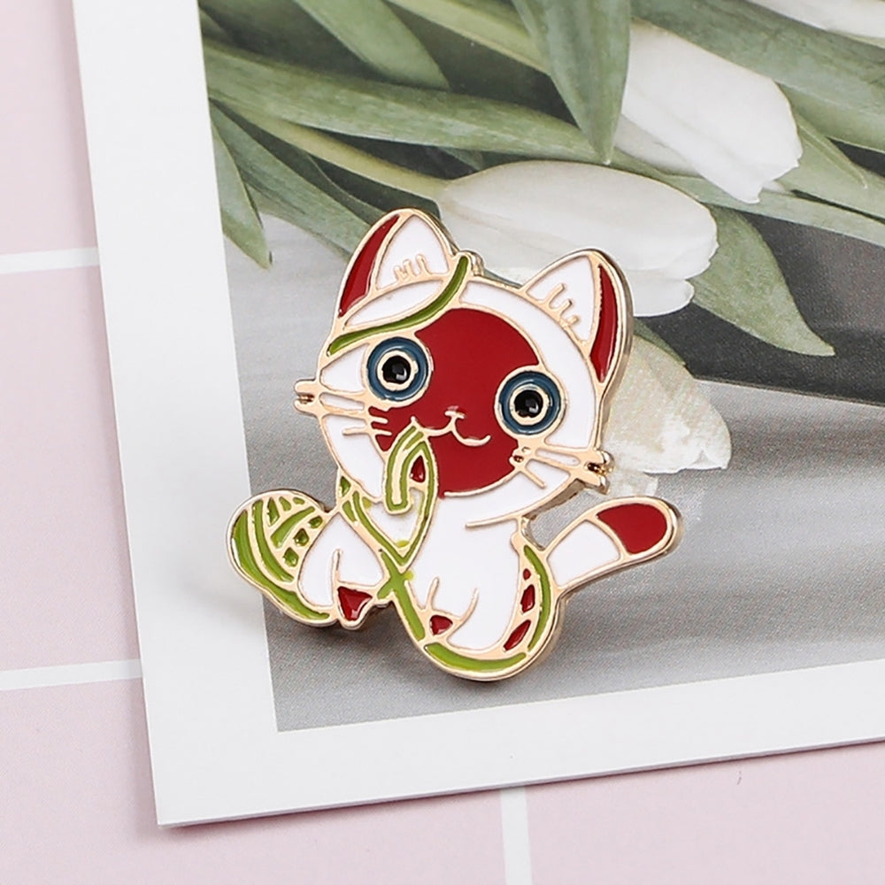 Unisex Cartoon Animal Cat Enamel Brooch Pin Hat Bag Scarf Jewelry Badge Decor Image 2