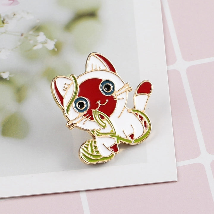 Unisex Cartoon Animal Cat Enamel Brooch Pin Hat Bag Scarf Jewelry Badge Decor Image 4