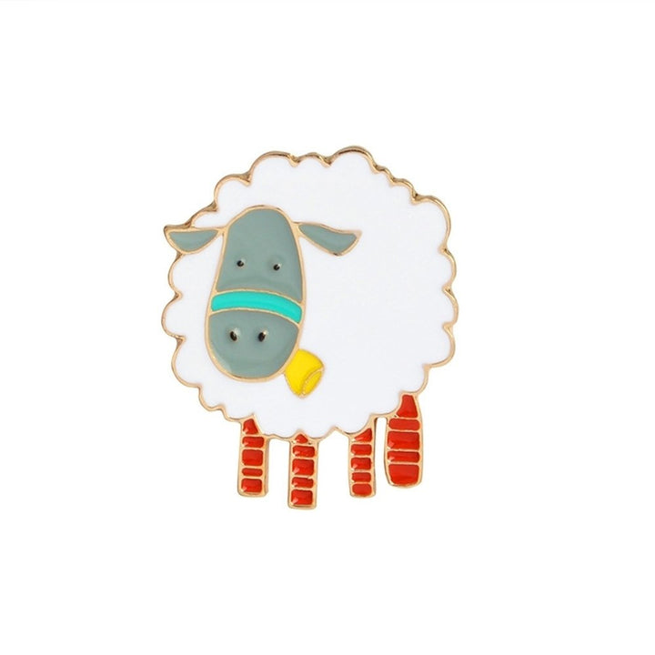 Cute Cartoon Sheep Enamel Brooch Pin Badge Women Jewelry Decor Clothes Accessory Image 2