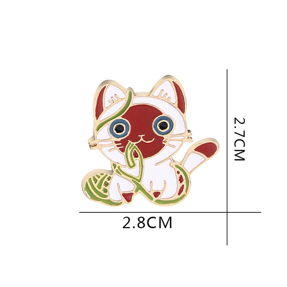 Unisex Cartoon Animal Cat Enamel Brooch Pin Hat Bag Scarf Jewelry Badge Decor Image 7