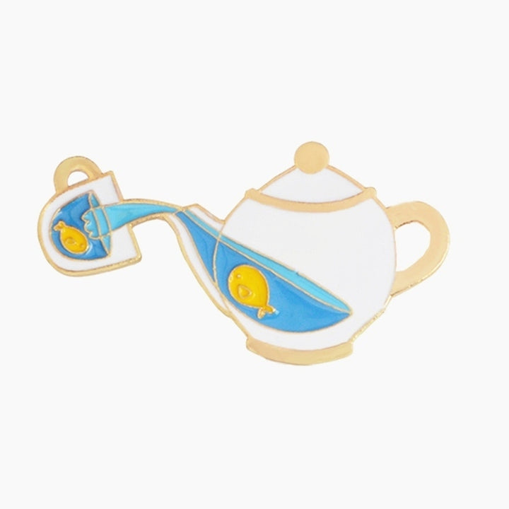 Cartoon Tea Pot Cup Enamel Badge Clothes Decor Coat Jeans Collar Brooch Pin Image 3