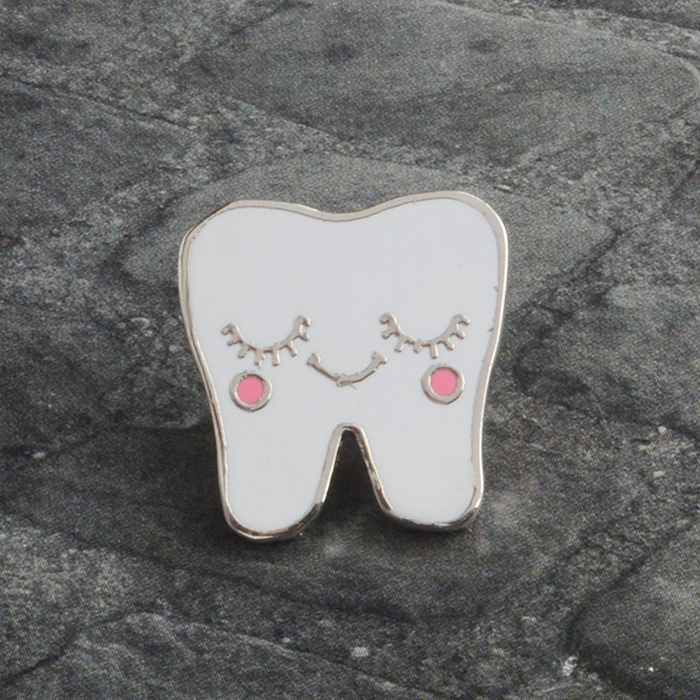 Cute Cartoon Alloy Tooth Pattern Lapel Brooch Pin Unisex Enamel Badge Decor Image 6