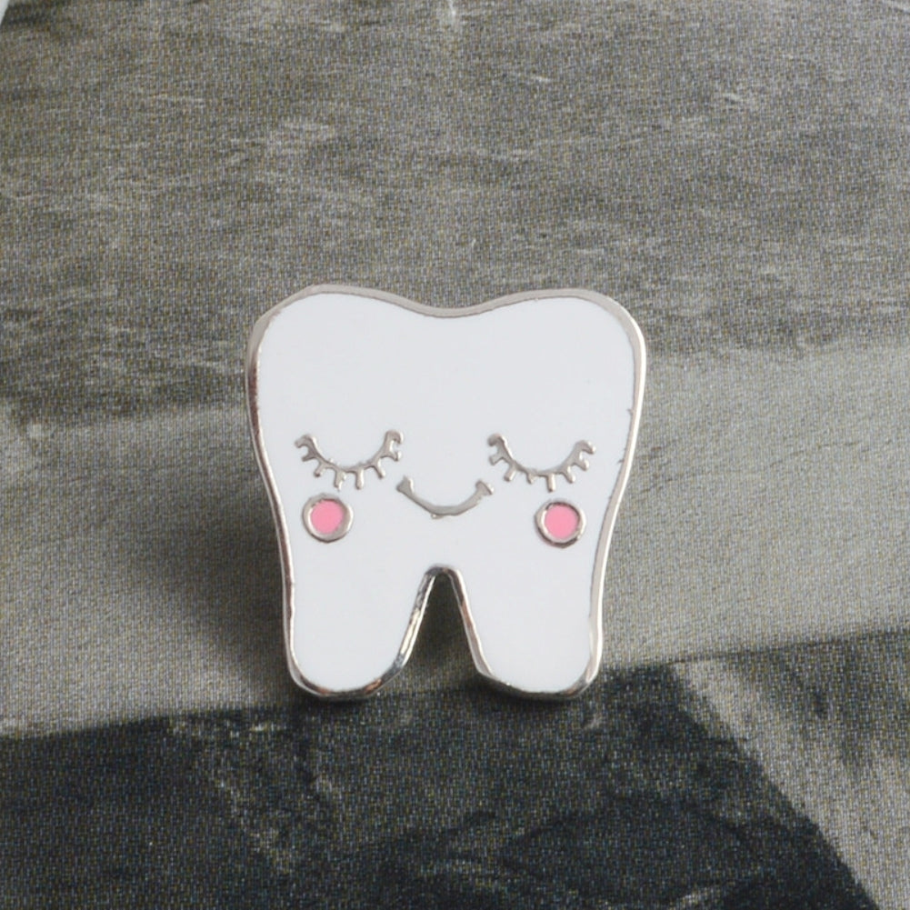 Cute Cartoon Alloy Tooth Pattern Lapel Brooch Pin Unisex Enamel Badge Decor Image 7