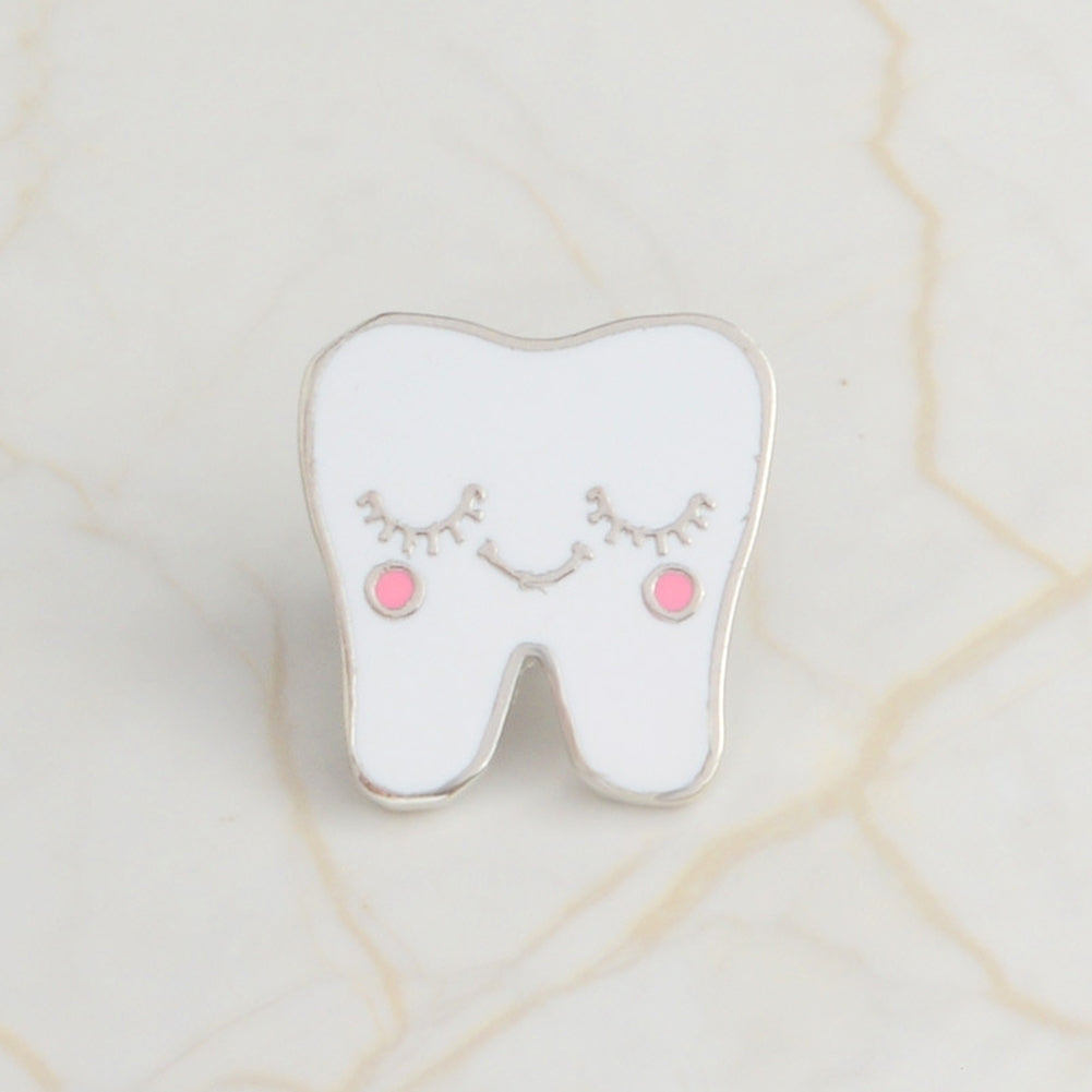 Cute Cartoon Alloy Tooth Pattern Lapel Brooch Pin Unisex Enamel Badge Decor Image 10