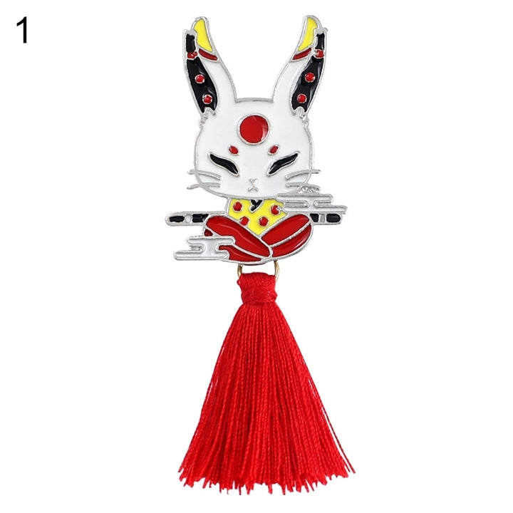 Enamel Unisex Deer Fox Rabbit Tassel Brooch Pin Denim Jacket Jewelry Badge Image 4