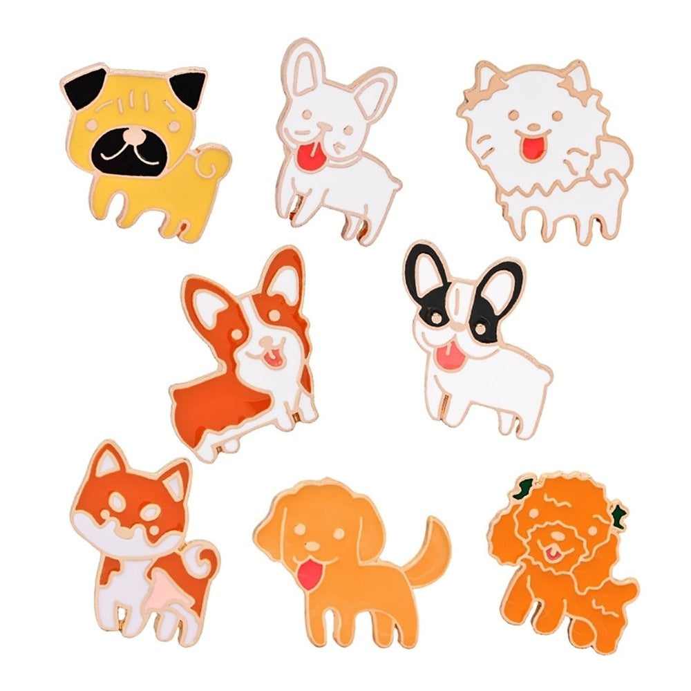 Cute Cartoon Animal Dog Brooch Pin Clothes Accessory Decor Jewelry Enamel Badge Image 2