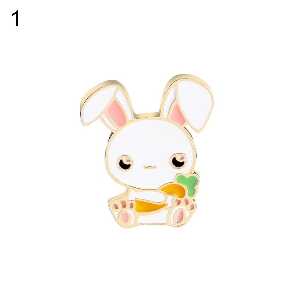 Cute Cartoon Enamel Brooch Pin Animal Rabbit Pattern Clothes Badge Jewelry Decor Image 8