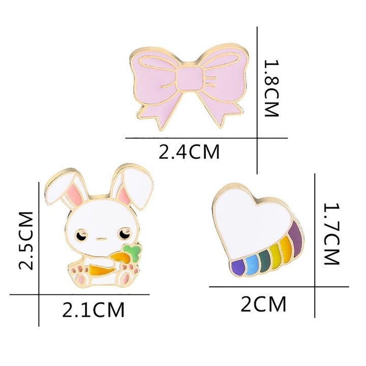 Cute Cartoon Enamel Brooch Pin Animal Rabbit Pattern Clothes Badge Jewelry Decor Image 11