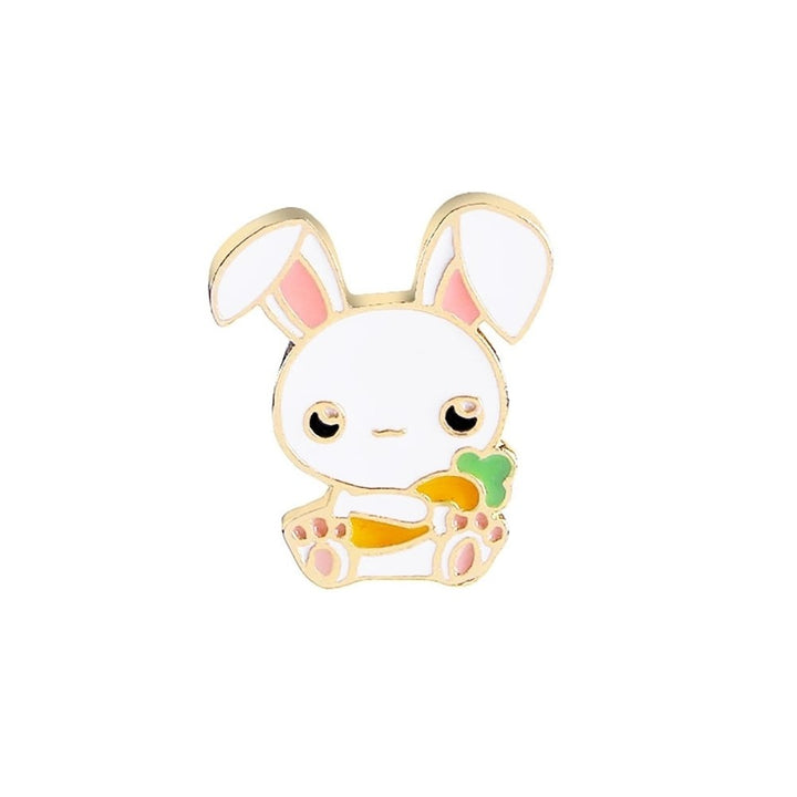 Cute Cartoon Enamel Brooch Pin Animal Rabbit Pattern Clothes Badge Jewelry Decor Image 12