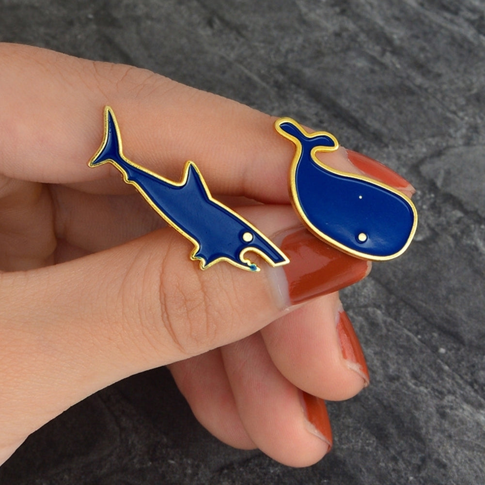 Fashion Unisex Shark Lapel Brooch Pin Badge Enamel Jacket Denim Coat Jewelry Image 4