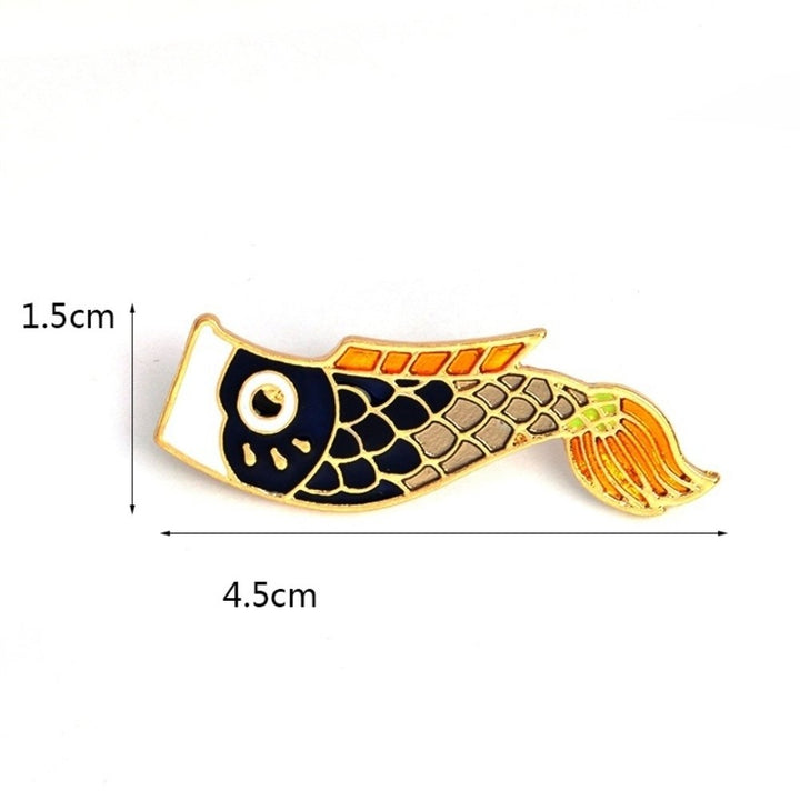 Lovely Colorful Enamel Koi Fish Collar Bade Cartoon Clothes Decor Brooch Pin Image 8