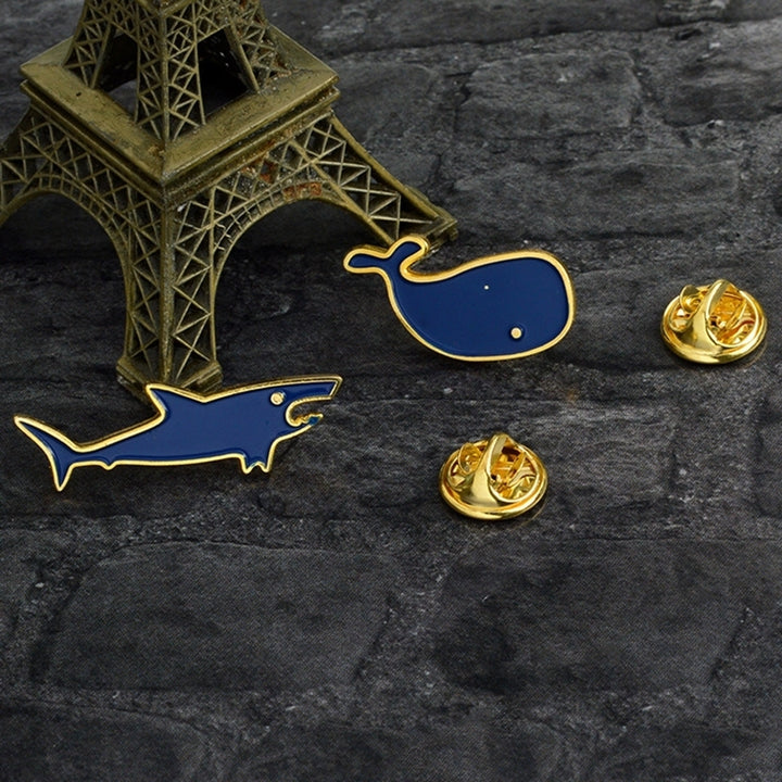 Fashion Unisex Shark Lapel Brooch Pin Badge Enamel Jacket Denim Coat Jewelry Image 7