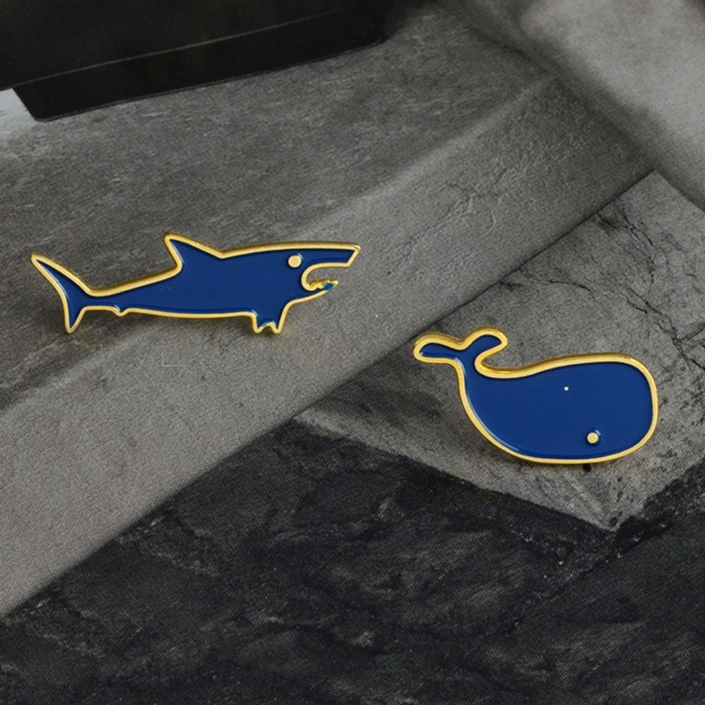 Fashion Unisex Shark Lapel Brooch Pin Badge Enamel Jacket Denim Coat Jewelry Image 9