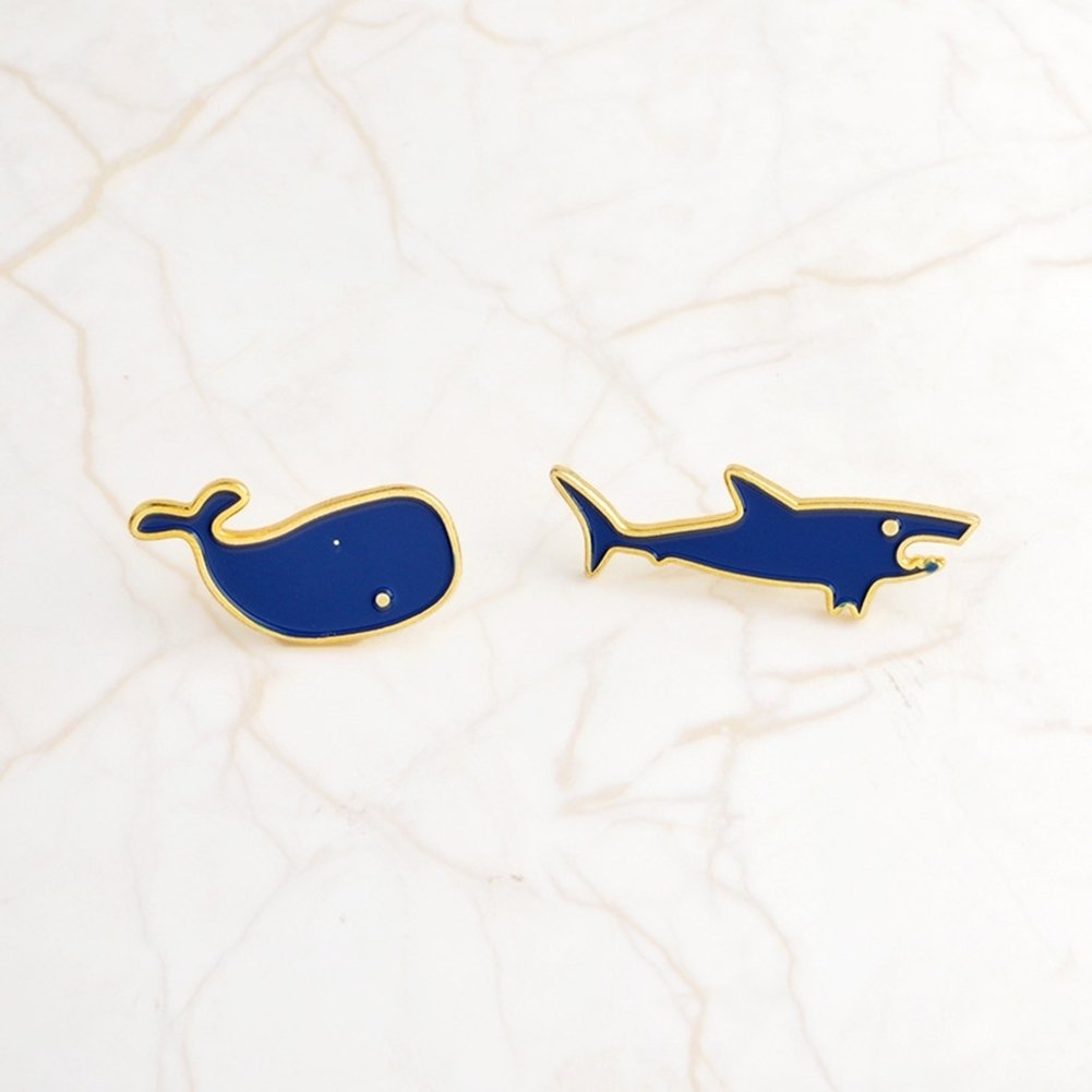 Fashion Unisex Shark Lapel Brooch Pin Badge Enamel Jacket Denim Coat Jewelry Image 11