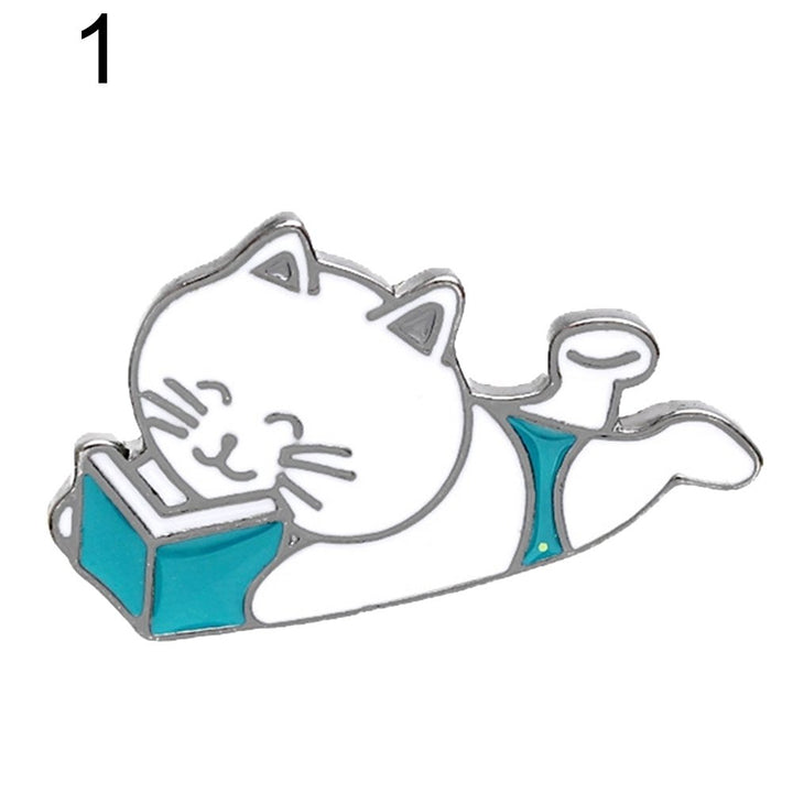 Cartoon Cute Sleeping Cat Enamel Brooch Pin Badge Clothes Decor Jewelry Gift Image 1