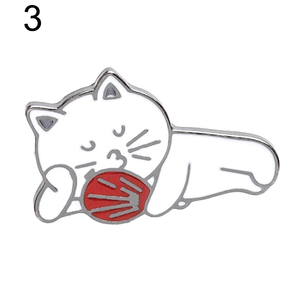 Cartoon Cute Sleeping Cat Enamel Brooch Pin Badge Clothes Decor Jewelry Gift Image 11