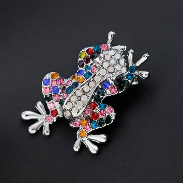 Fashion Women Frog Rhinestone Inlaid Brooch Pin Clothes Decoration Jewelry Gift Image 7