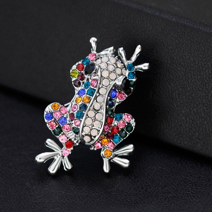 Fashion Women Frog Rhinestone Inlaid Brooch Pin Clothes Decoration Jewelry Gift Image 8