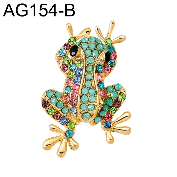 Fashion Women Frog Rhinestone Inlaid Brooch Pin Clothes Decoration Jewelry Gift Image 11