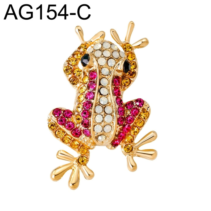 Fashion Women Frog Rhinestone Inlaid Brooch Pin Clothes Decoration Jewelry Gift Image 12