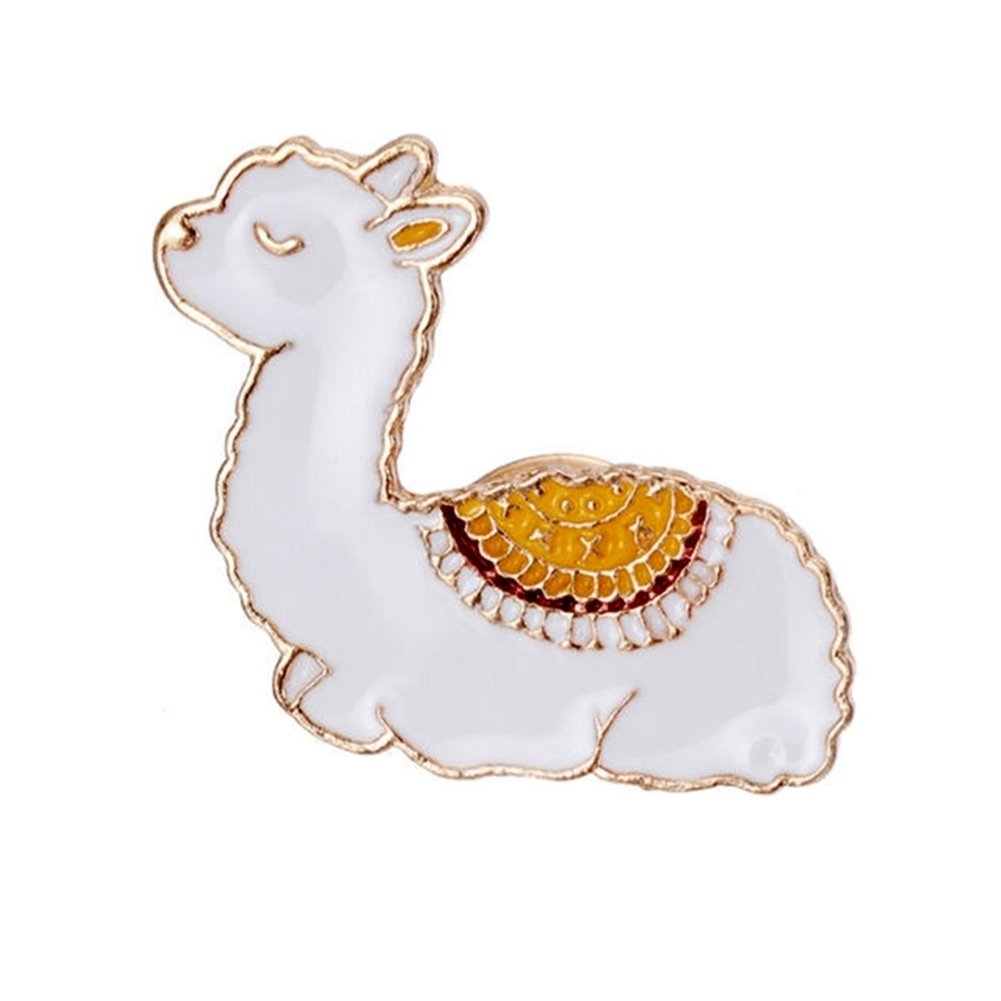 Cute Alpaca Shape Enamel Women Brooch Pin Collar Badge Jewelry Clothes Decor Image 7