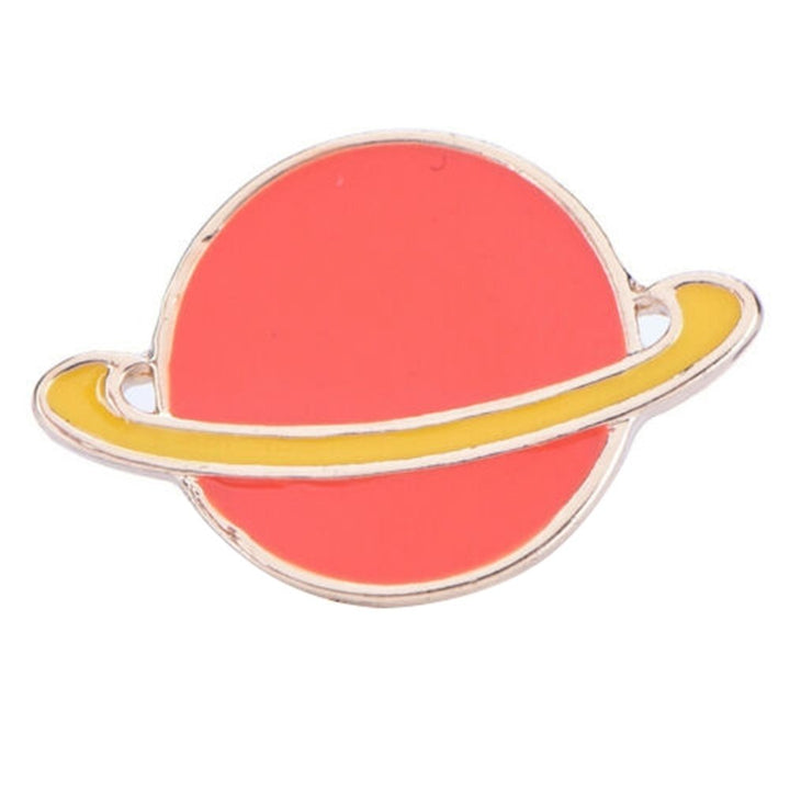 Cartoon Enamel Moon Alien Planet Badge Collar Lapel Brooch Pin Clothes Jewelry Image 6