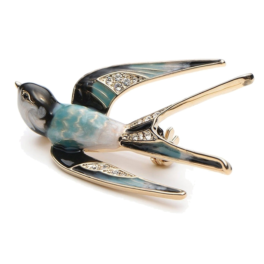 Fashion Women Enamel Swallow Bird Collar Brooch Pin Lapel Clothes Jewelry Decor Image 8