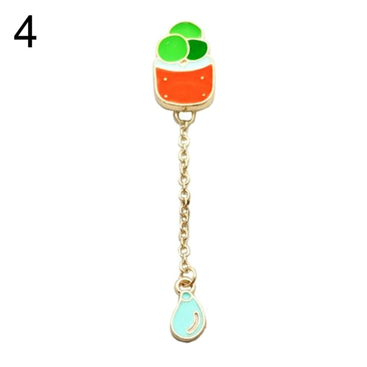 Women Lovely Succulents Enamel Pendant Brooch Pin Cloth Scarf Decor Jewelry Gift Image 2