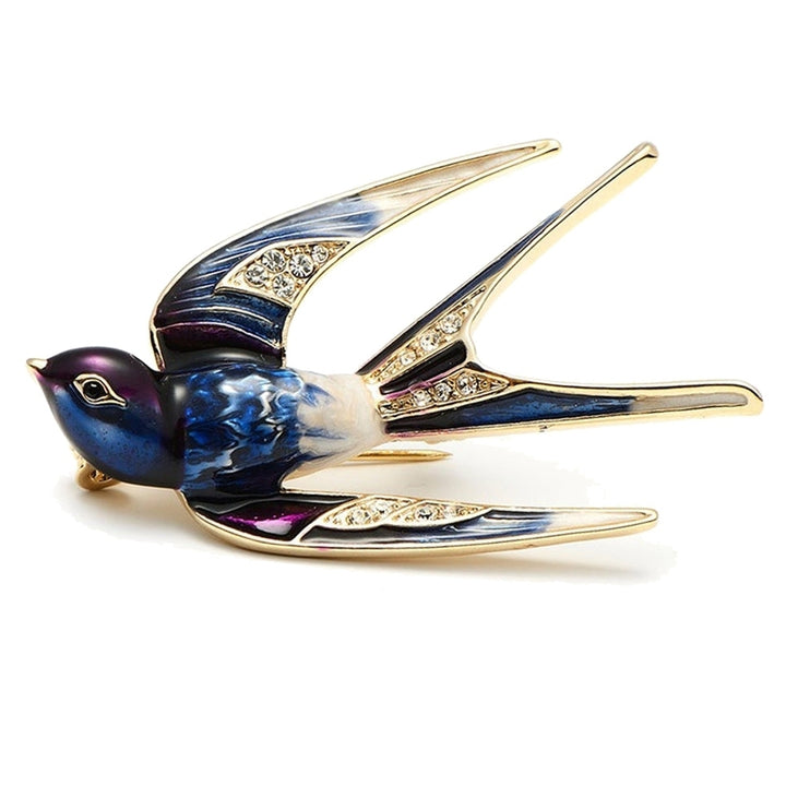 Fashion Women Enamel Swallow Bird Collar Brooch Pin Lapel Clothes Jewelry Decor Image 9