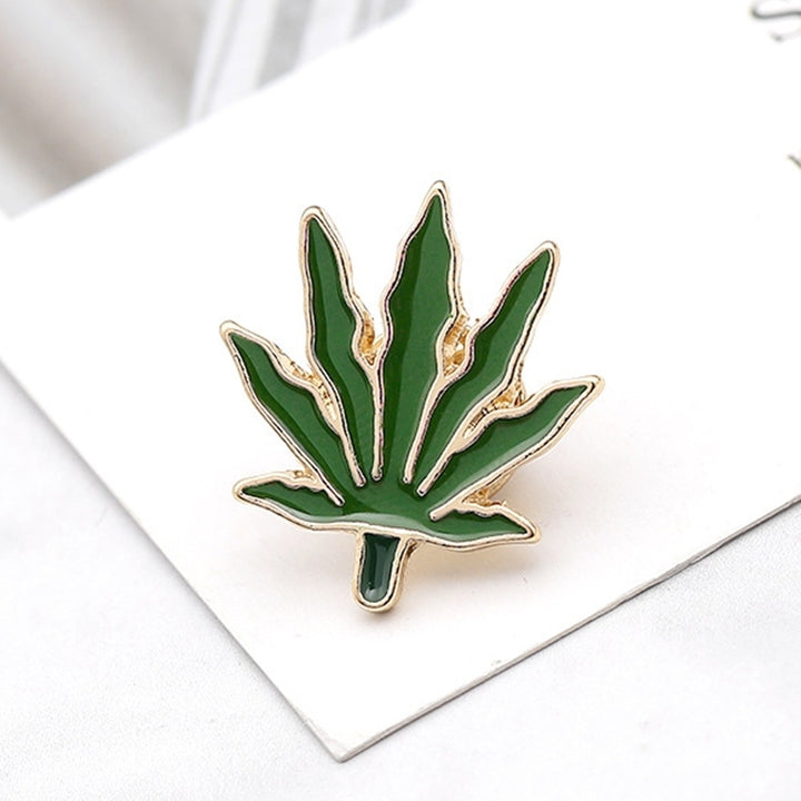 Men Women Green Tree Leaf Enamel Brooch Pin Breastpin Scarf Hat Jewelry Gift Image 7