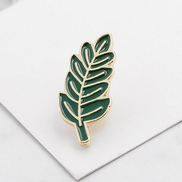 Men Women Green Tree Leaf Enamel Brooch Pin Breastpin Scarf Hat Jewelry Gift Image 9