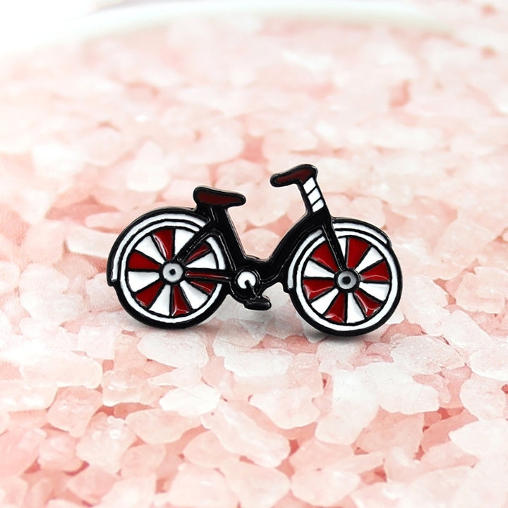 Cartoon Enamel Bicycle Badge Collar Lapel Brooch Pin Clothes Jewelry Bag Decor Image 4