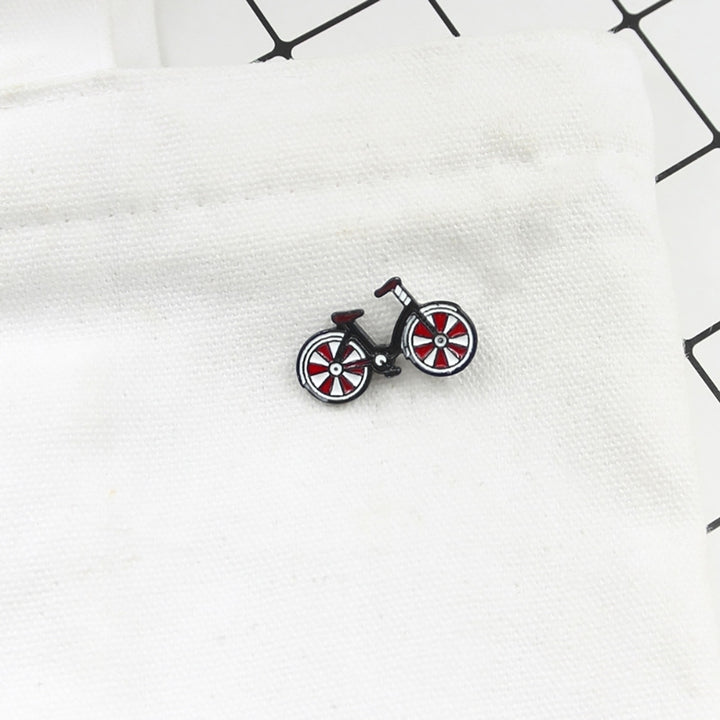 Cartoon Enamel Bicycle Badge Collar Lapel Brooch Pin Clothes Jewelry Bag Decor Image 4