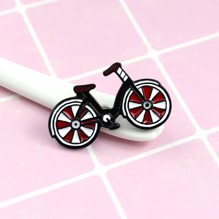 Cartoon Enamel Bicycle Badge Collar Lapel Brooch Pin Clothes Jewelry Bag Decor Image 7