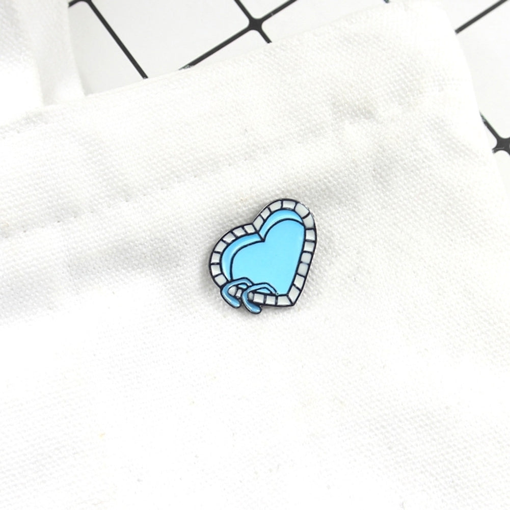 Cartoon Enamel Love Heart Swimming Pool Badge Collar Lapel Brooch Pin Jewelry Image 8