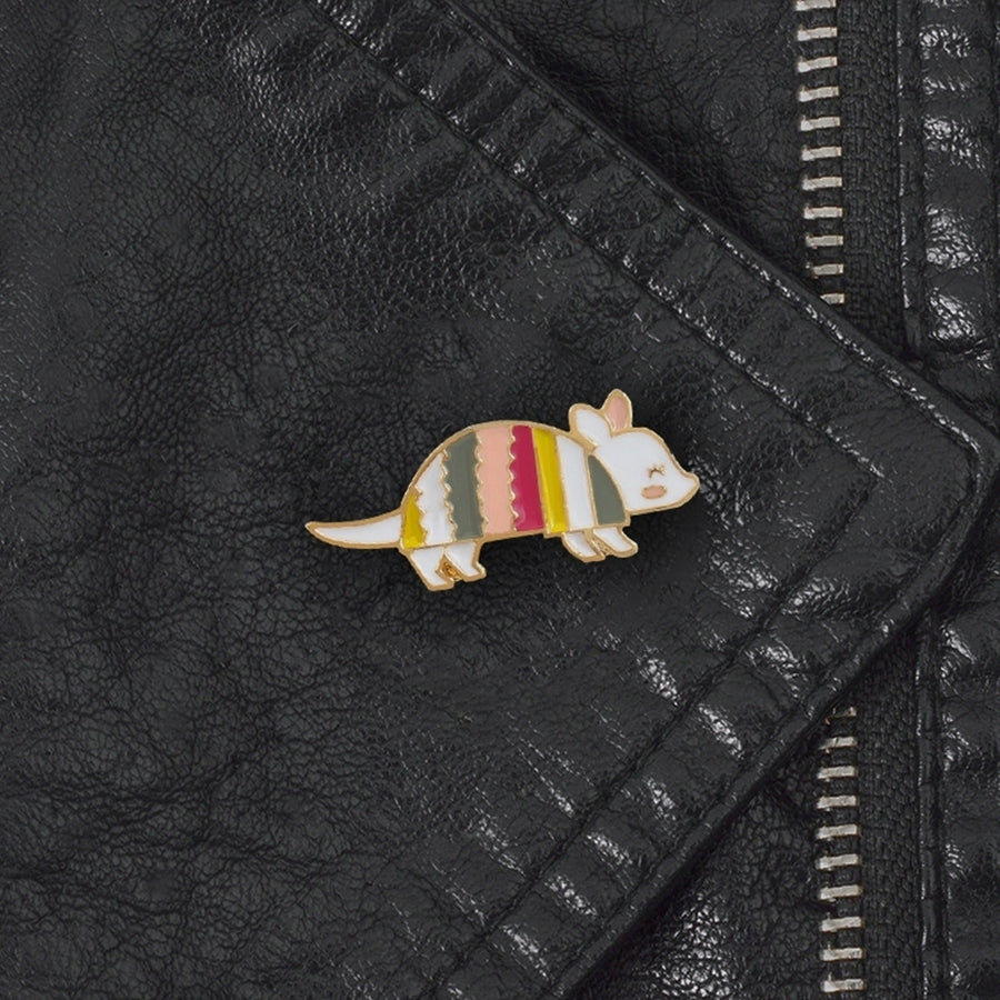 Cute Cartoon Rainbow Mouse Enamel Badge Lapel Brooch Pin Clothes Jewelry Decor Image 1