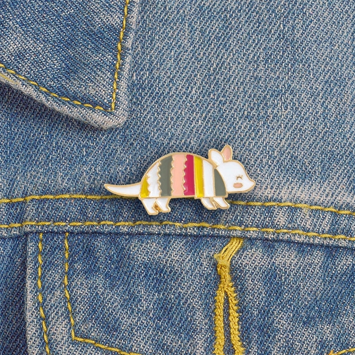 Cute Cartoon Rainbow Mouse Enamel Badge Lapel Brooch Pin Clothes Jewelry Decor Image 2