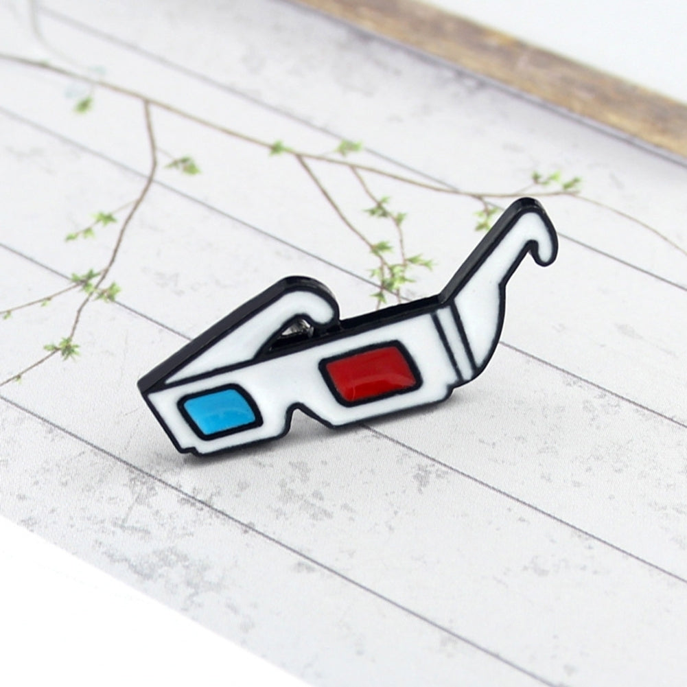 Fashion 3D Sunglasses Badge Collar Lapel Brooch Pin Clothes Jewelry Bag Decor Image 4