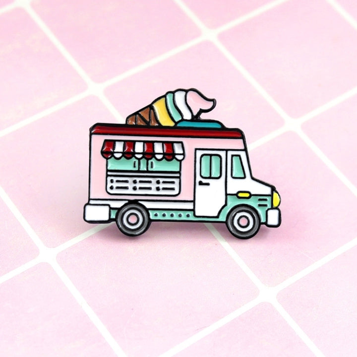 Multicolor Enamel Ice Cream Car Badge Collar Lapel Brooch Pin Clothes Jewelry Image 3