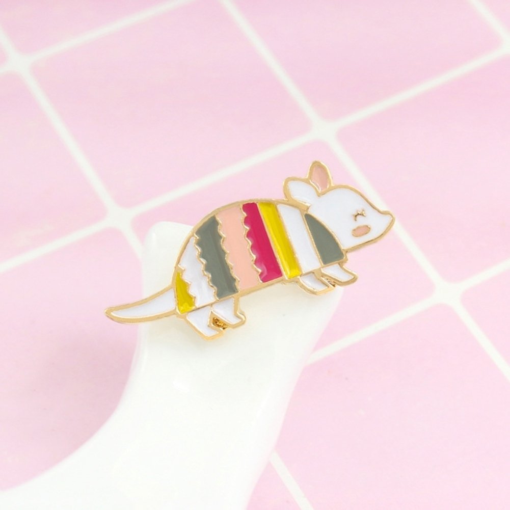 Cute Cartoon Rainbow Mouse Enamel Badge Lapel Brooch Pin Clothes Jewelry Decor Image 4