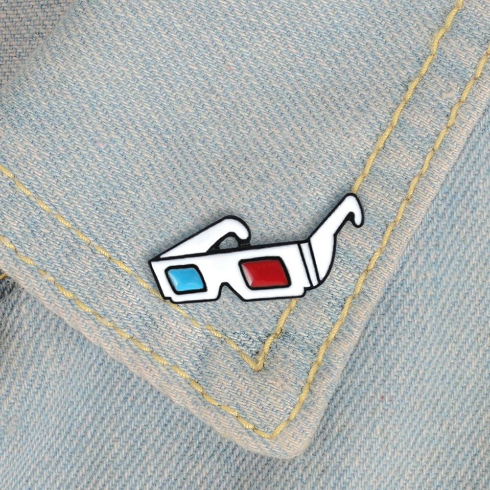 Fashion 3D Sunglasses Badge Collar Lapel Brooch Pin Clothes Jewelry Bag Decor Image 4