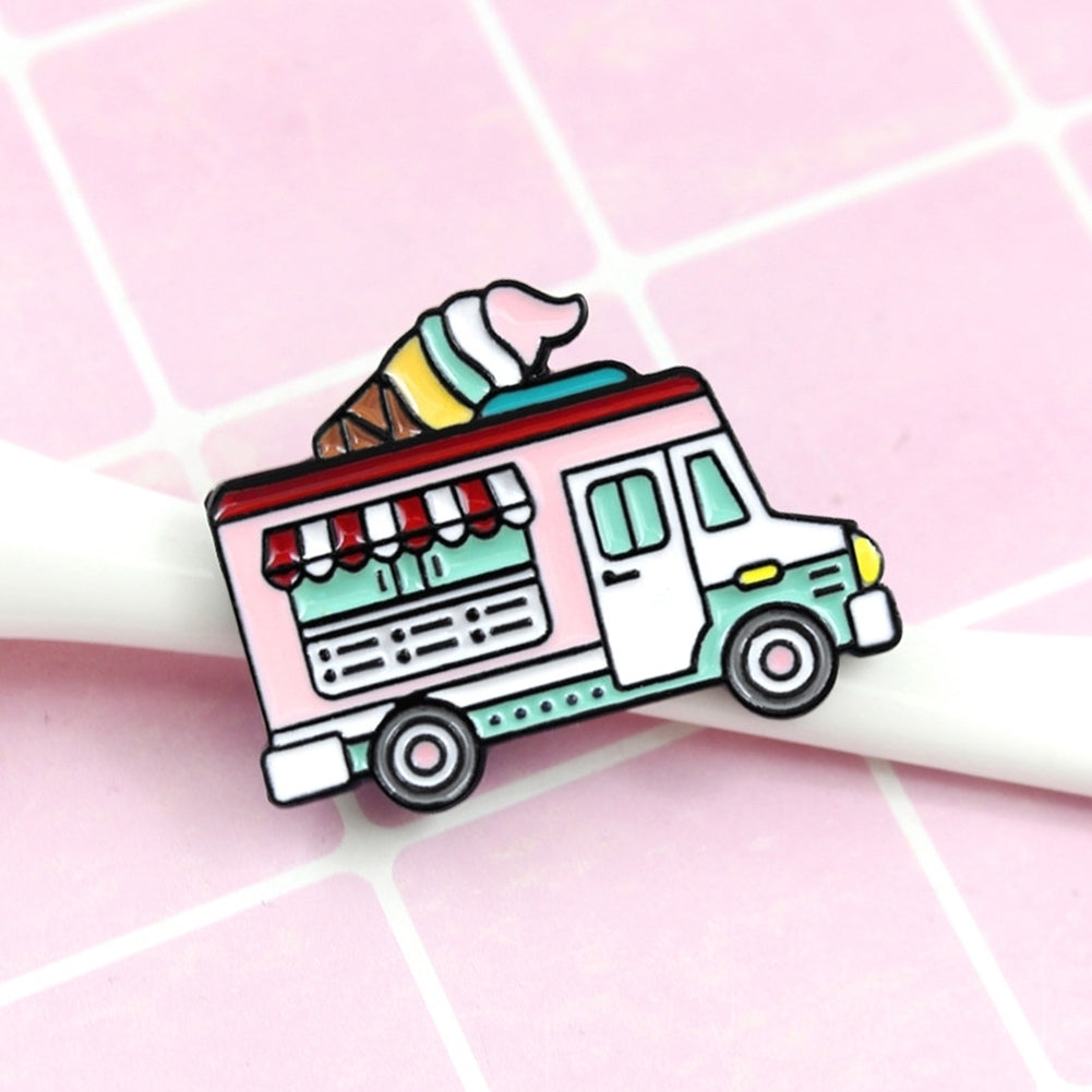 Multicolor Enamel Ice Cream Car Badge Collar Lapel Brooch Pin Clothes Jewelry Image 4