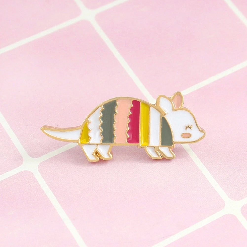 Cute Cartoon Rainbow Mouse Enamel Badge Lapel Brooch Pin Clothes Jewelry Decor Image 6