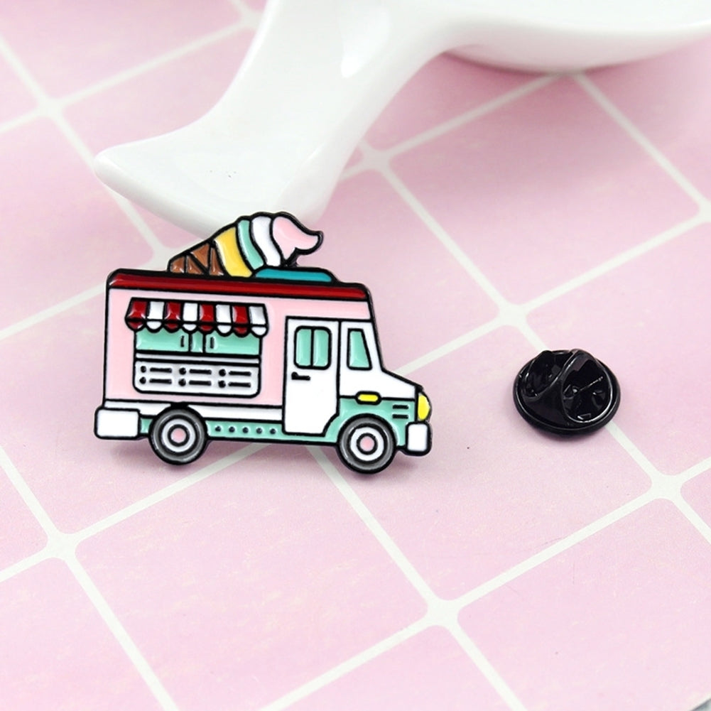 Multicolor Enamel Ice Cream Car Badge Collar Lapel Brooch Pin Clothes Jewelry Image 7